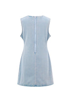Cotone Abito Mini Donna Senza Maniche Bodycon