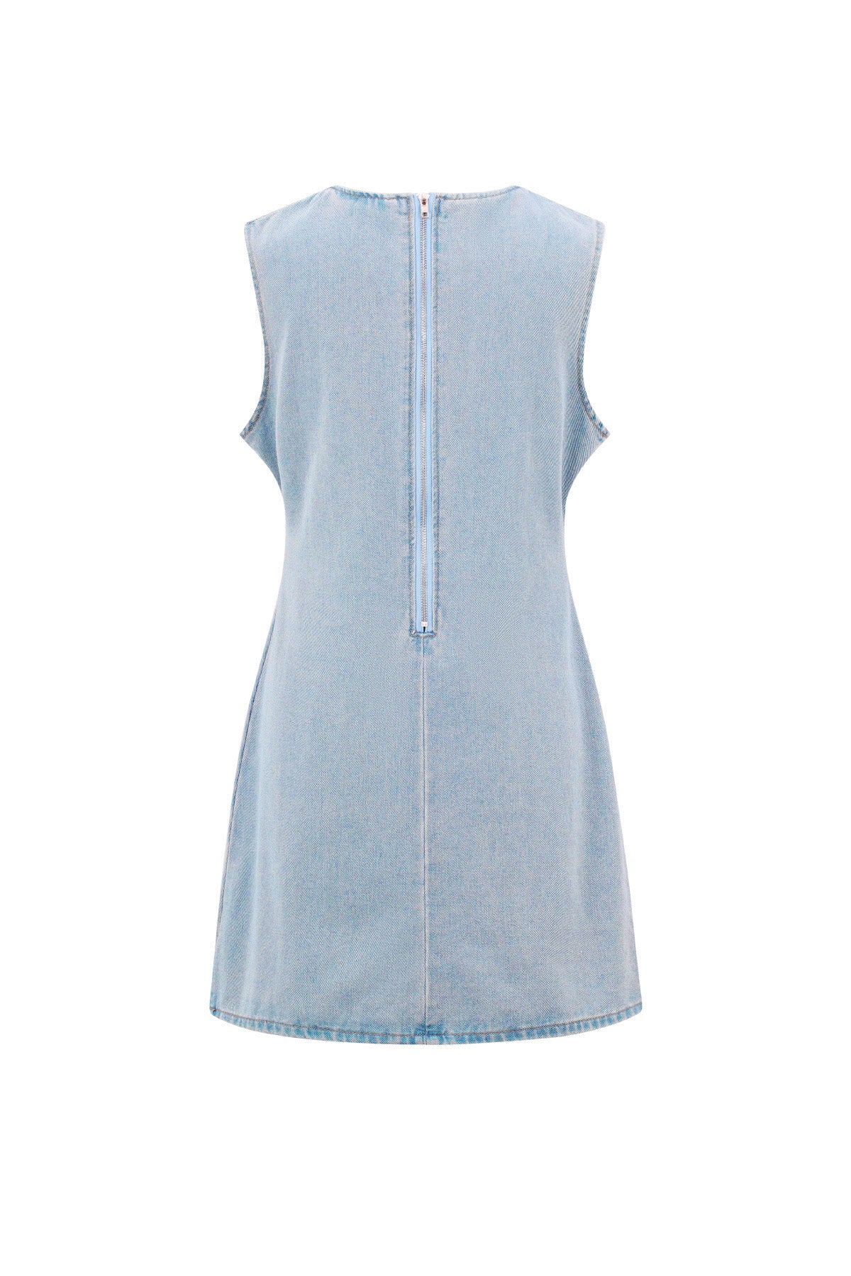 Cotone Abito Mini Donna Senza Maniche Bodycon