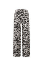 Tessuto Cotone Donna Pantaloni Dritti Casual Righe di Zebra