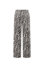 Tessuto Cotone Donna Pantaloni Dritti Casual Righe di Zebra