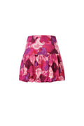 Gonna Mini Donna in Viscosa con Design a Volant Fucsia
