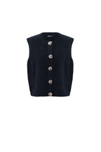 Gilet a Maglia Fibra di Poliestere Donna Gilet a Maglia Casual Colore Puro