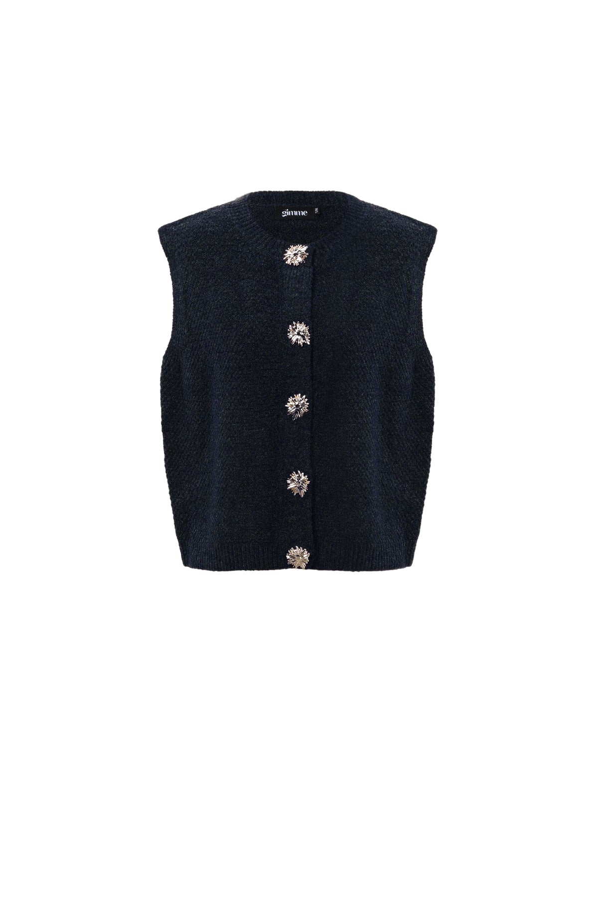 Gilet a Maglia Fibra di Poliestere Donna Gilet a Maglia Casual Colore Puro