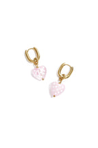 Orecchini con cuori pendenti a pois