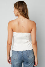 Cotone Tessuto Top Jeans Donna Elegante Colore Puro Primavera/Estate