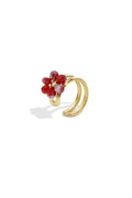 Orecchini a bottone in acciaio inossidabile, stile casual, semplici, da donna, stile fiore