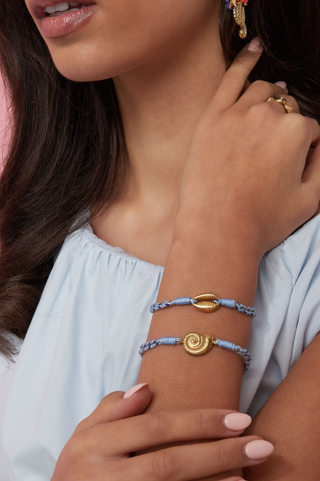 Braccialetti con ciondoli in corda, stile casual, per vacanze/spiaggia, romantici, da donna
