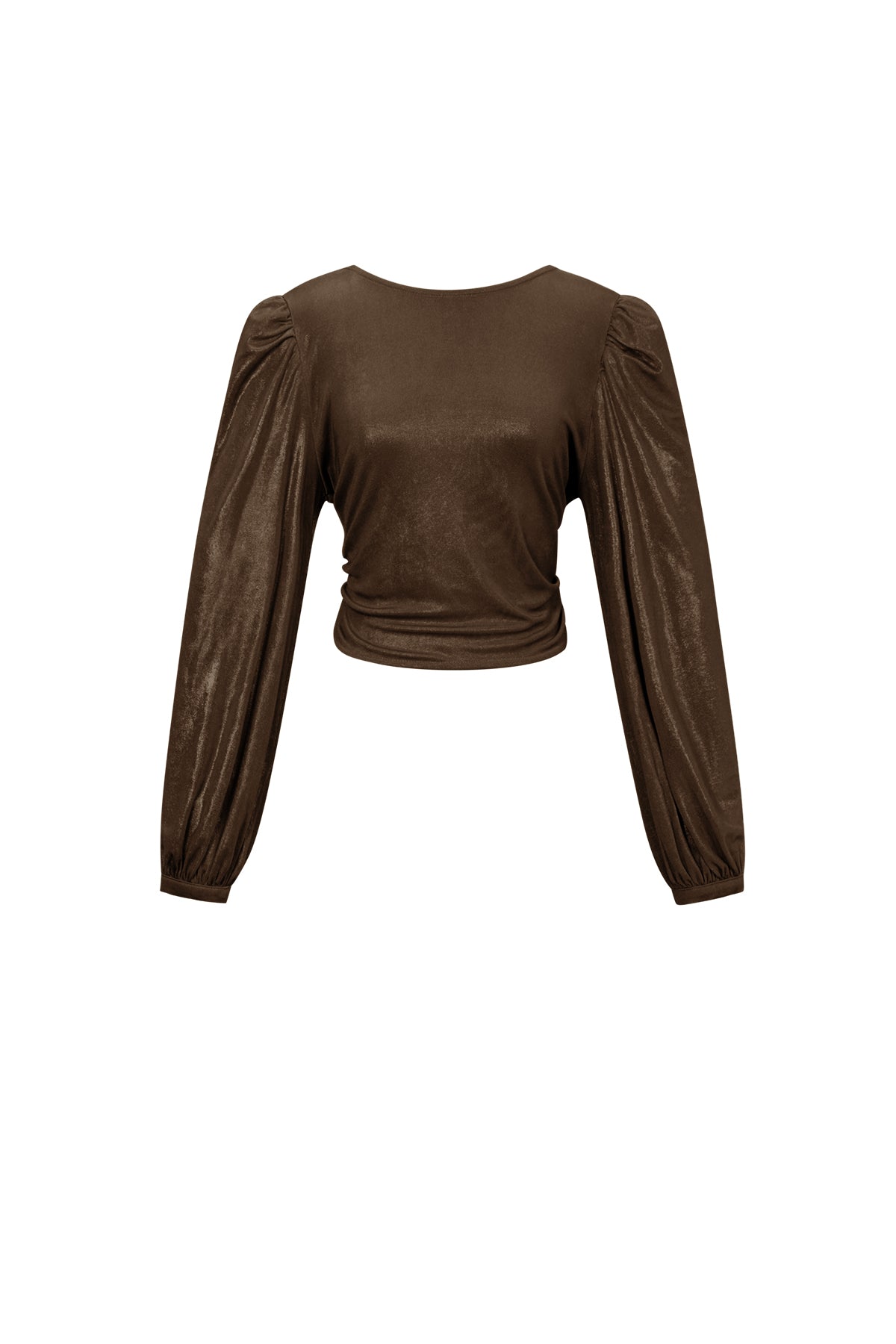 Maglia in Fibra di Poliestere per Donna a Maniche Lunghe Sexy Colore Puro