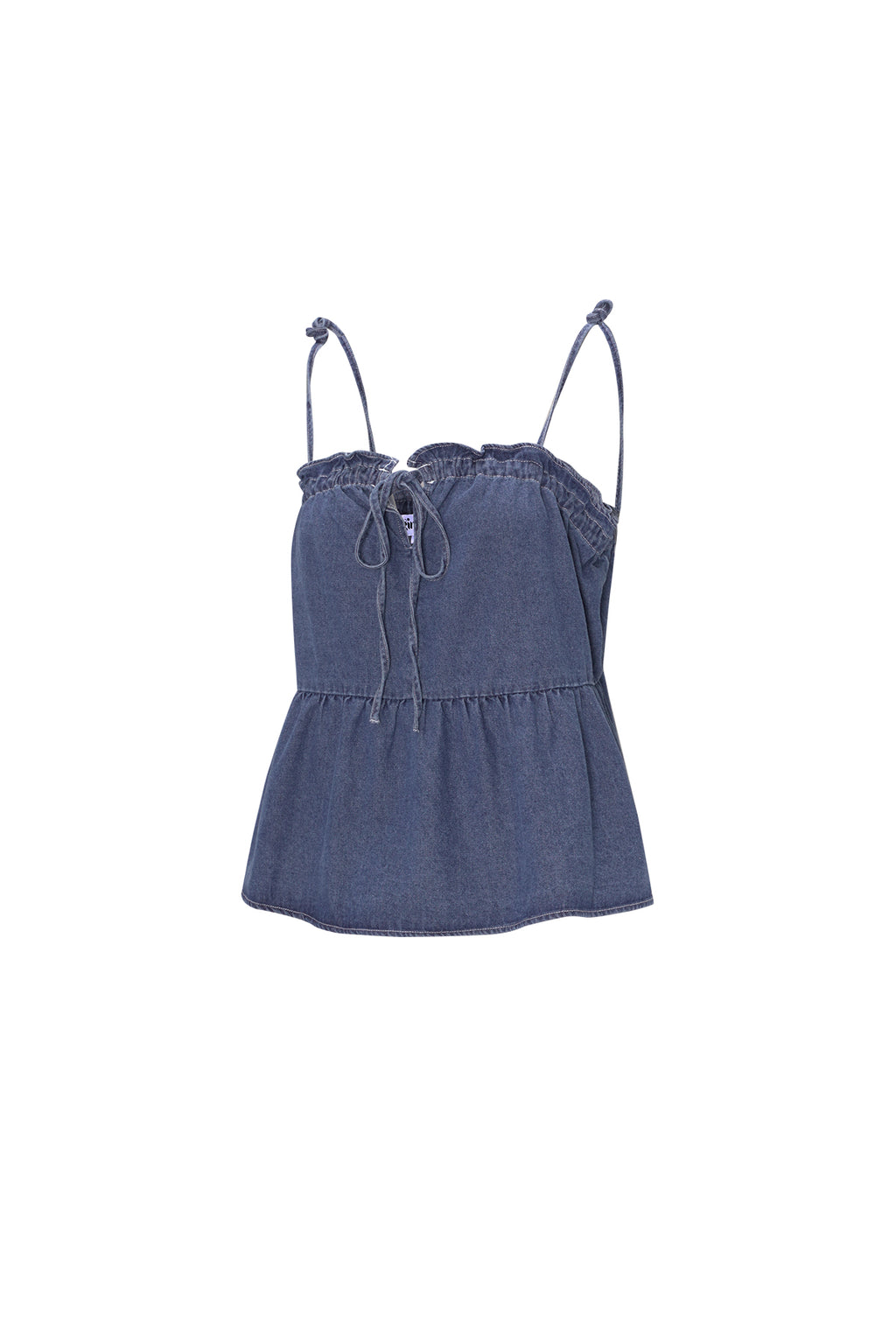 Tessuto Jeans Donna Top Casual Primavera/Estate Colore Puro