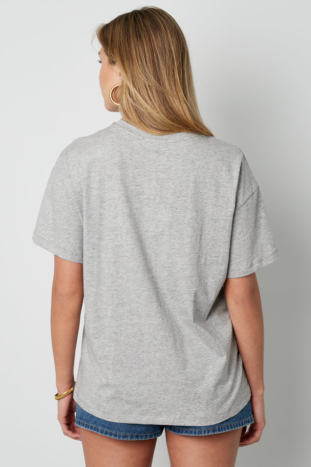 Cotone Maglietta Donna Casual Letters