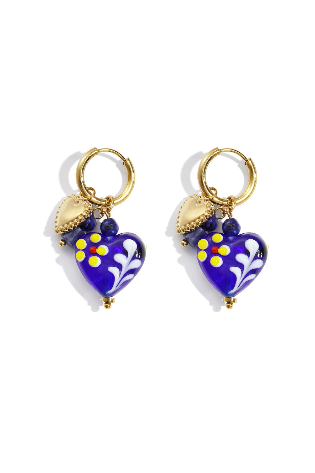Orecchini pendenti in acciaio inossidabile a forma di cuore, casual, quotidiani, semplici, da donna