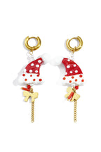 Orecchini pendenti in acciaio inossidabile, stile cartone animato, casual, natalizio, serie semplice, gioielli da donna
