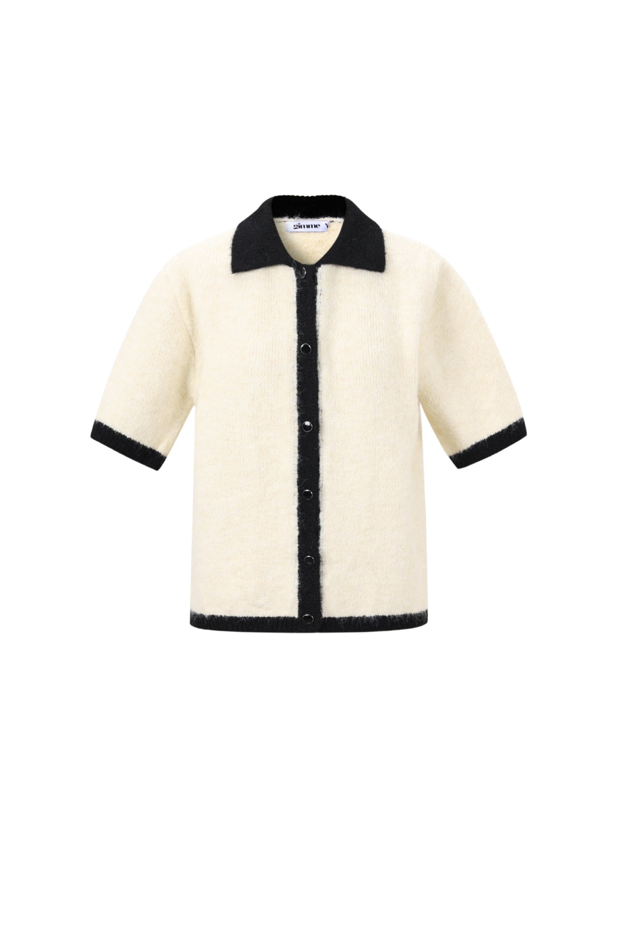 Cardigan in Fibra di Poliestere Intrecciata Donna Stile Casual Contrasto di Colori