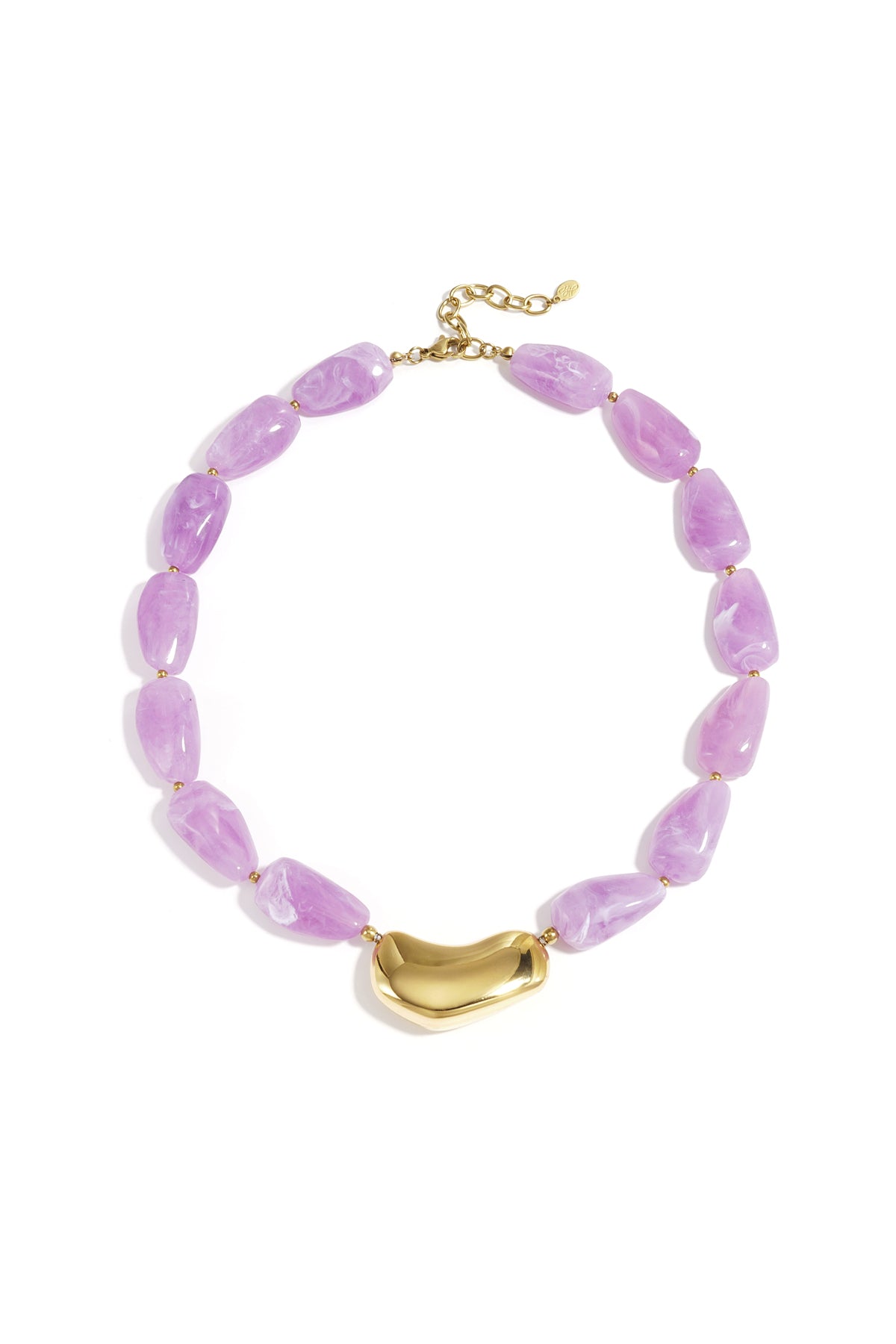 Collana con perlina asimmetrica