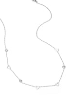 Collana con ciondoli a cuore e diamanti - acciaio inossidabile