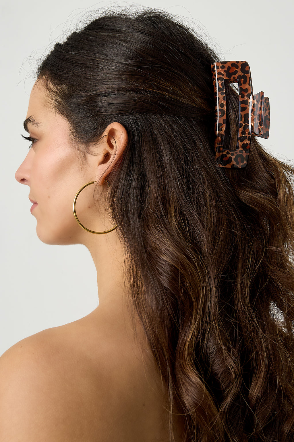 Fermagli per capelli con stampa leopardata, casual, in acrilico, accessori quotidiani