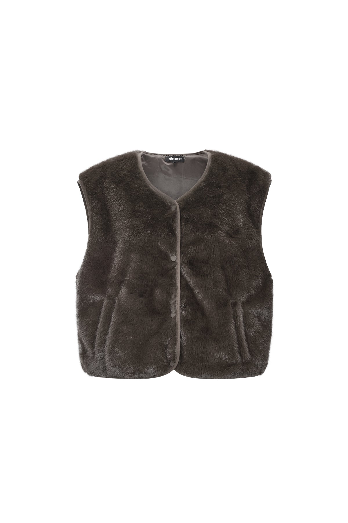 Gilet senza maniche in pelliccia sintetica