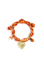 Braccialetti con ciondoli in corda, serie casual, romantici, a forma di cuore, gioielli da donna