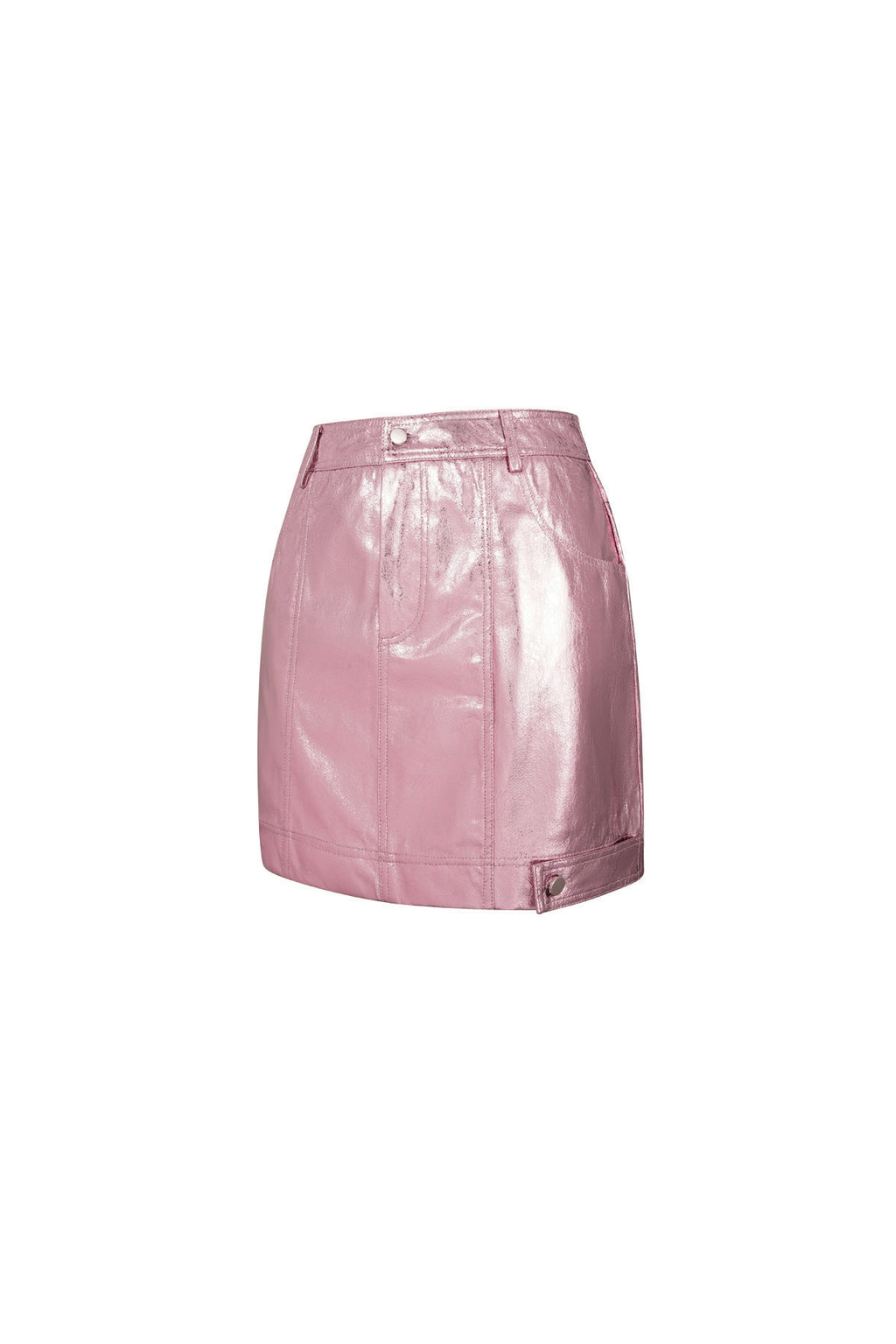 Gonna Mini in PU Sexy Colore Puro Primavera/Estate