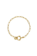Bracciale con chiusura frontale e maglie ovali