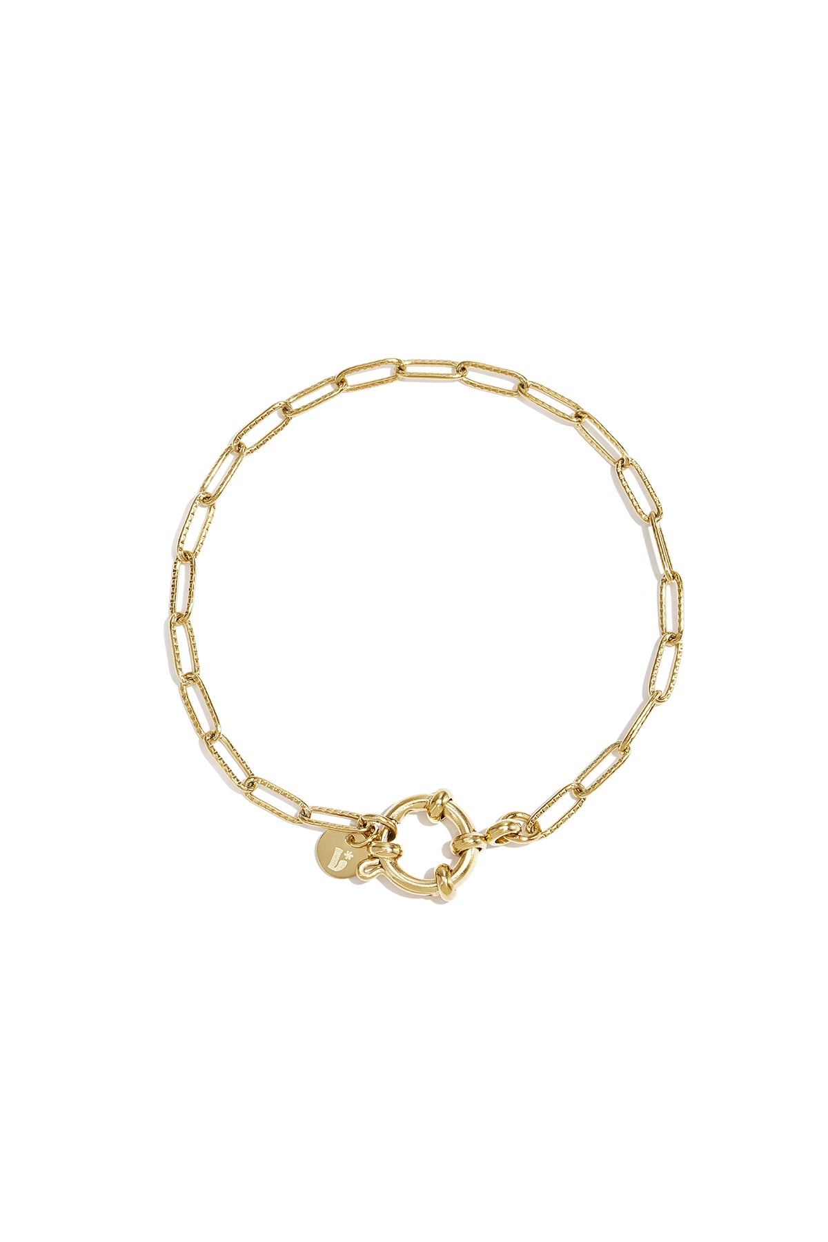 Bracciale con chiusura frontale e maglie ovali