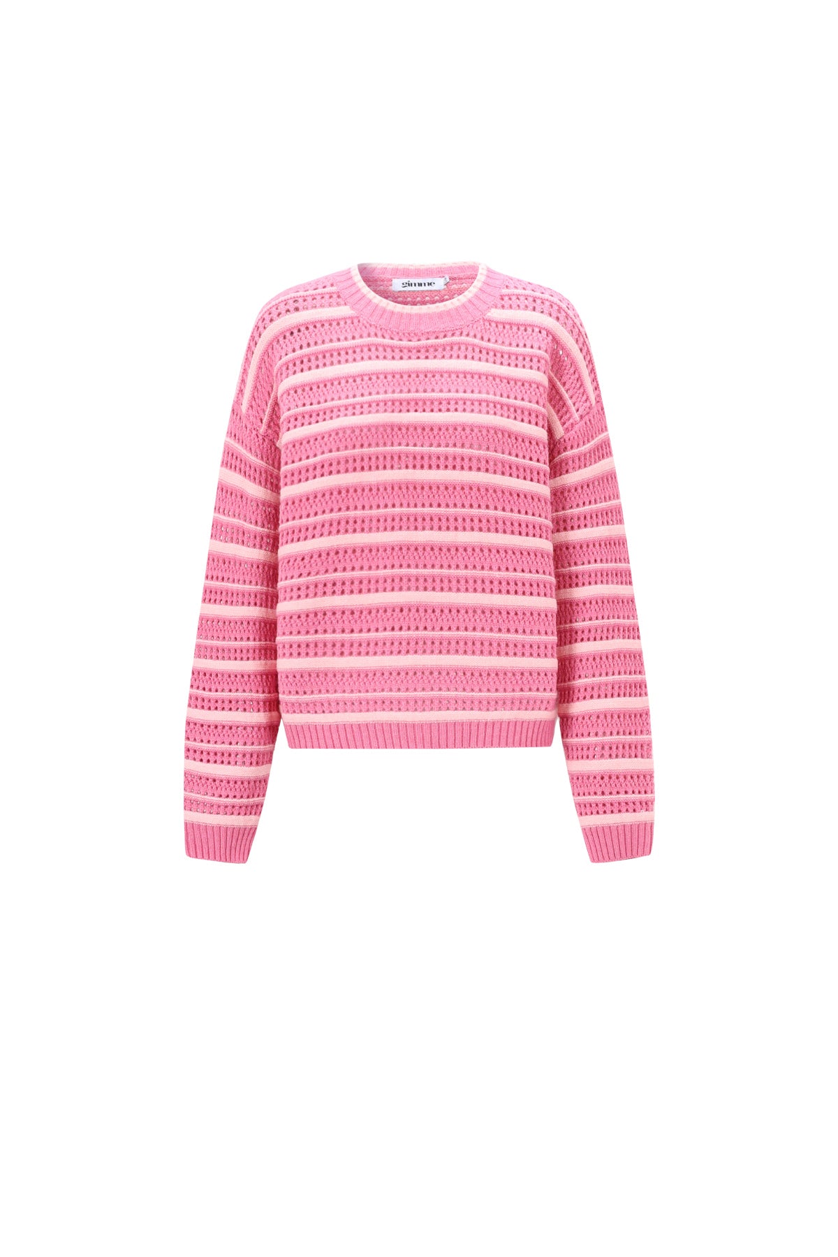 Maglioni in Fibra di Poliestere Intrecciata Donna Casual Righe