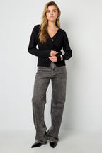 Viscosa Maglia Cardigan Donna Casual Colore Puro Autunno/Inverno