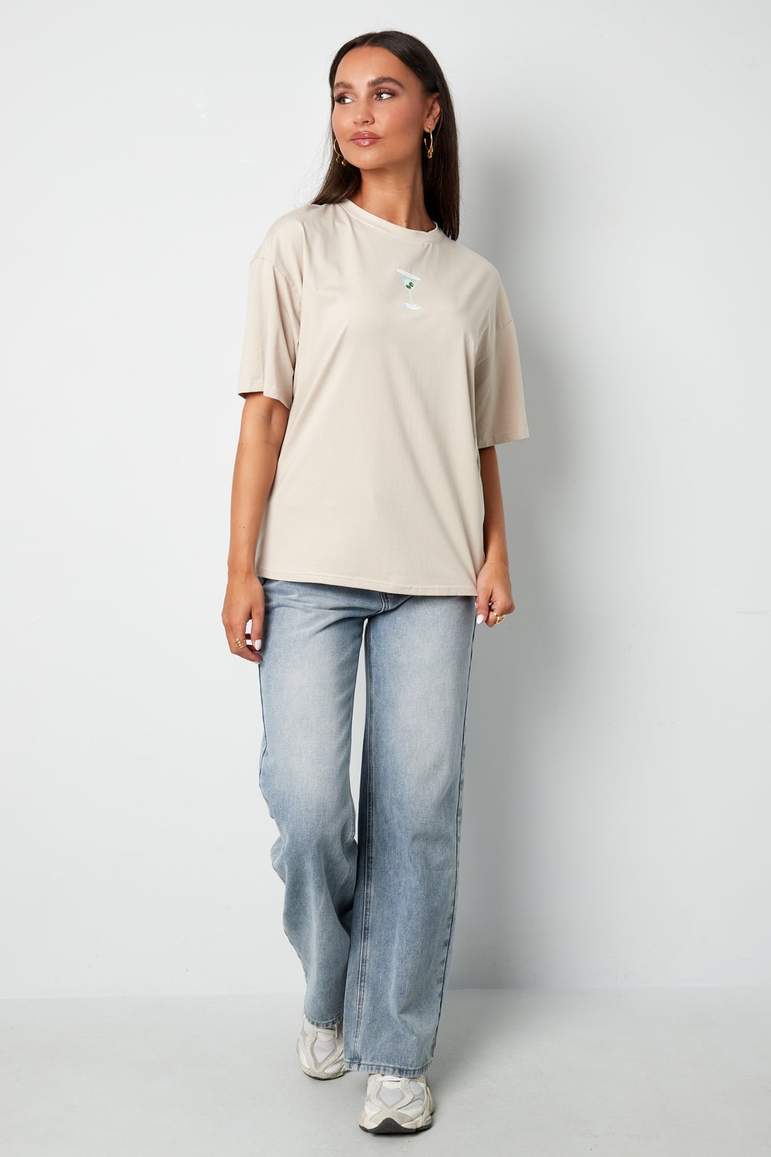 Cotone Maglia T-shirt Donna Casual Lettere