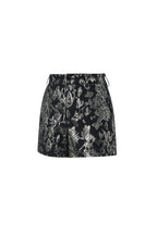 Shorts Donna in Fibra di Poliestere Tessuta Stampa Fiorita Elegante