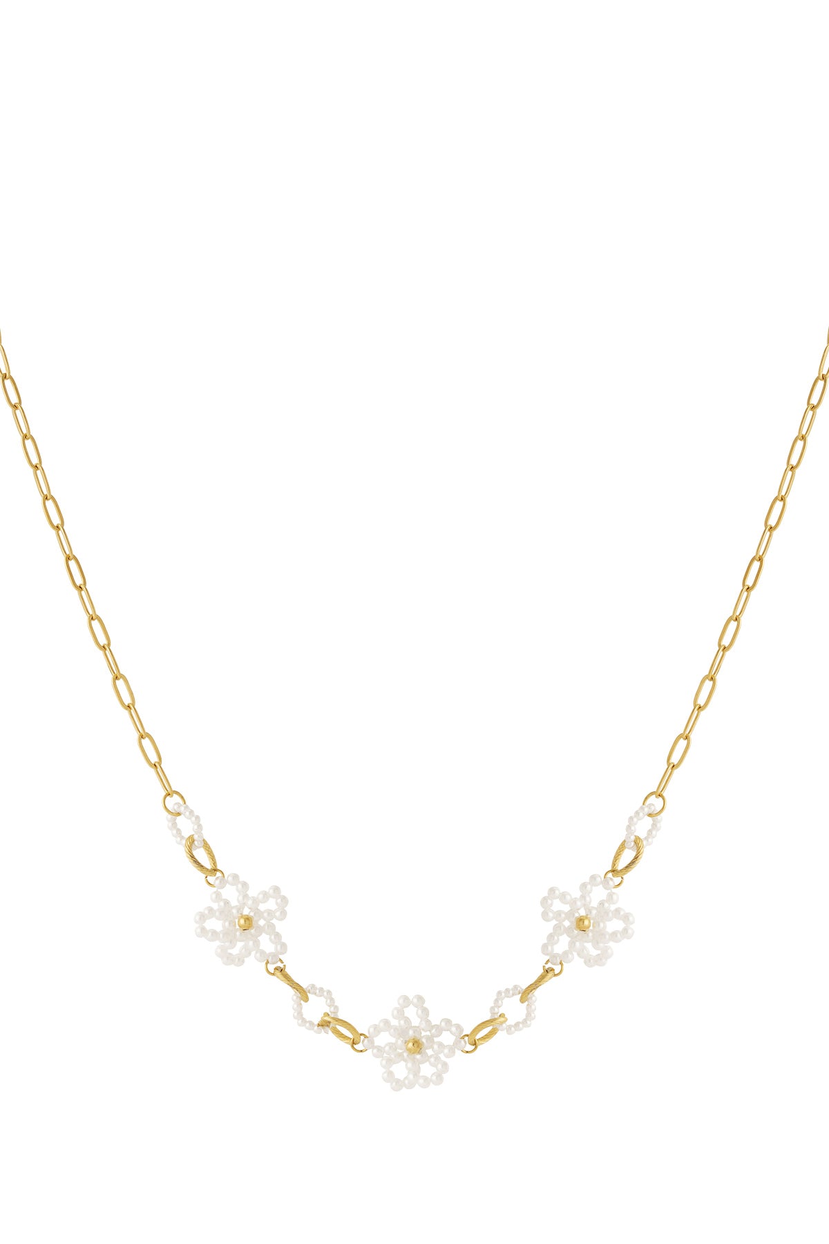 Catena a maglie floreali Ketting