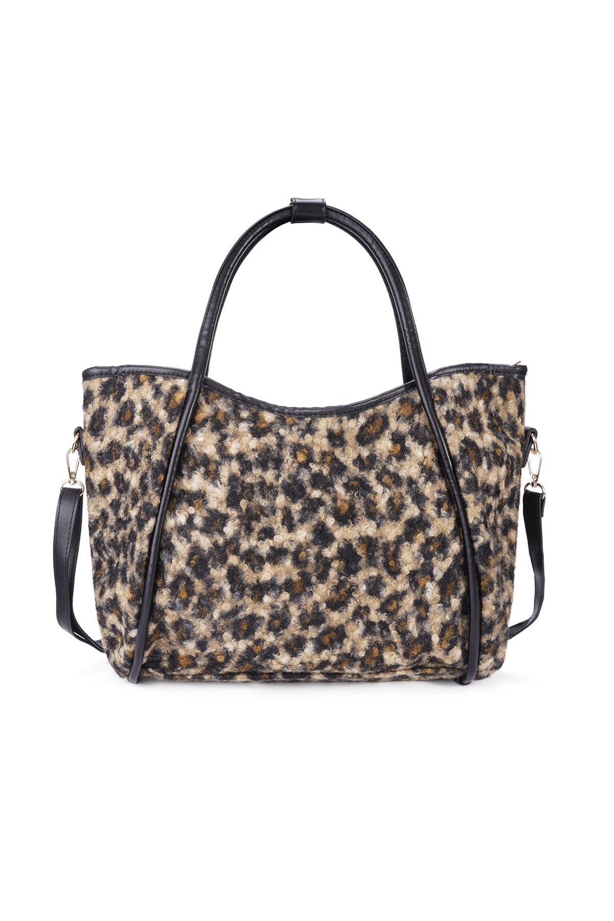 Borse tote con stampa leopardata, casual, in cotone, accessori quotidiani