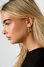 Orecchini a cerchio in acciaio inossidabile con cuore, casual, quotidiani, semplici, gioielli da donna