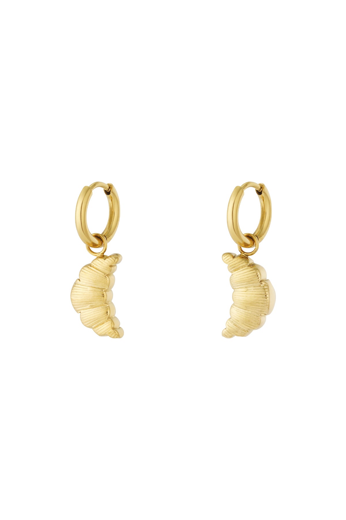 Mini orecchini a forma di croissant