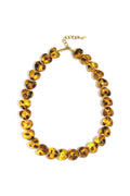 Collane con perline in acrilico, stampa leopardata, retrò, serie classica quotidiana, gioielli da donna