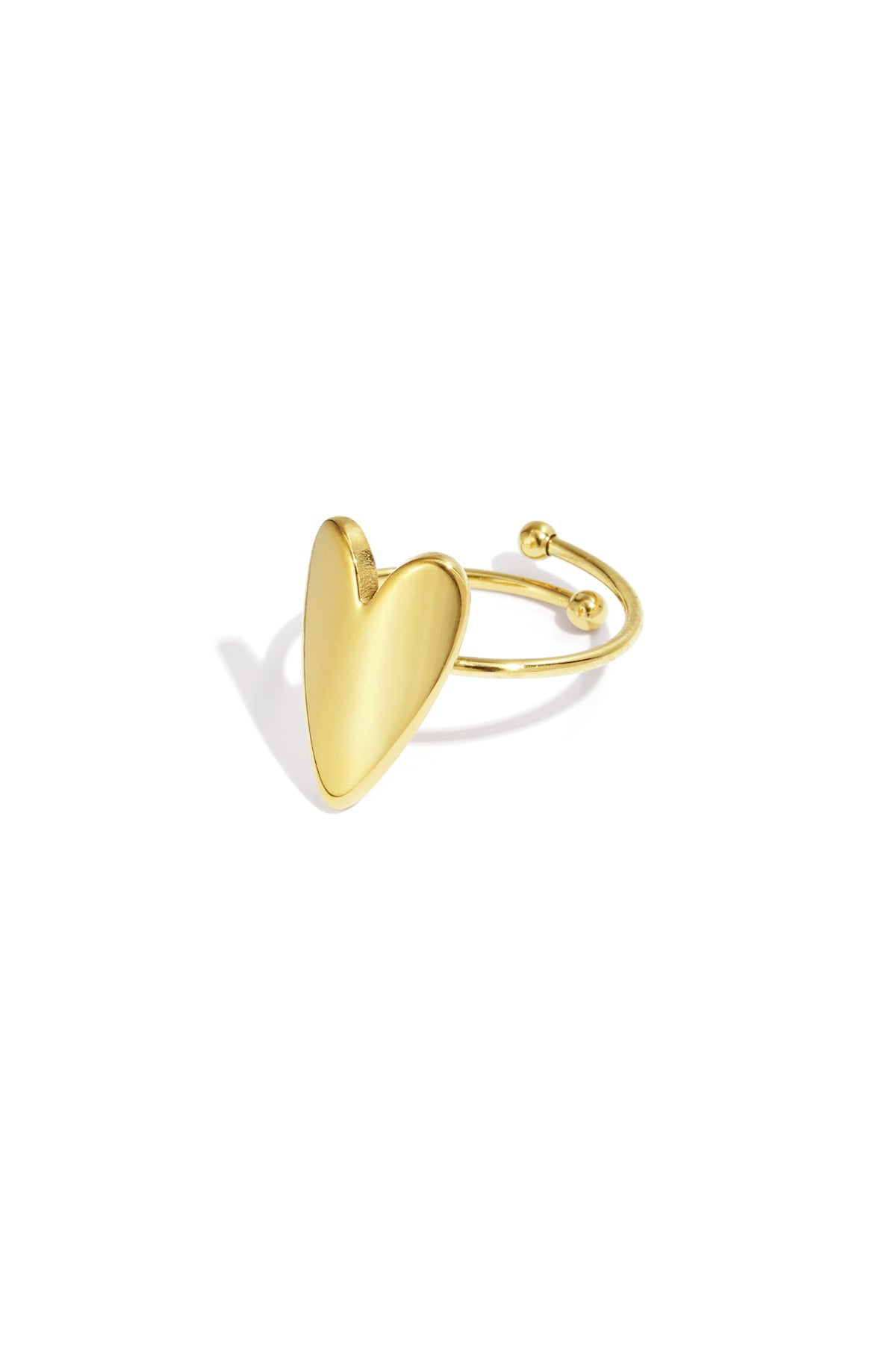 Anelli minimalisti in acciaio inossidabile a forma di cuore, casual, quotidiani, semplici, gioielli da donna