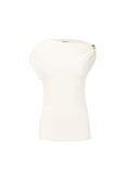 Top con spalle scoperte color oro