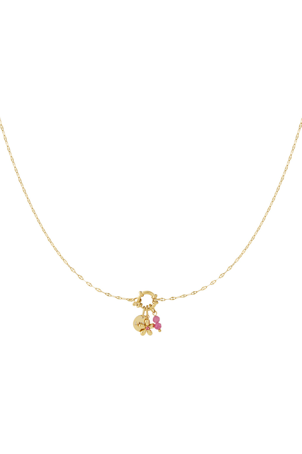 Collana fai da te con fiori rossi