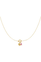 Collana fai da te con fiori rossi