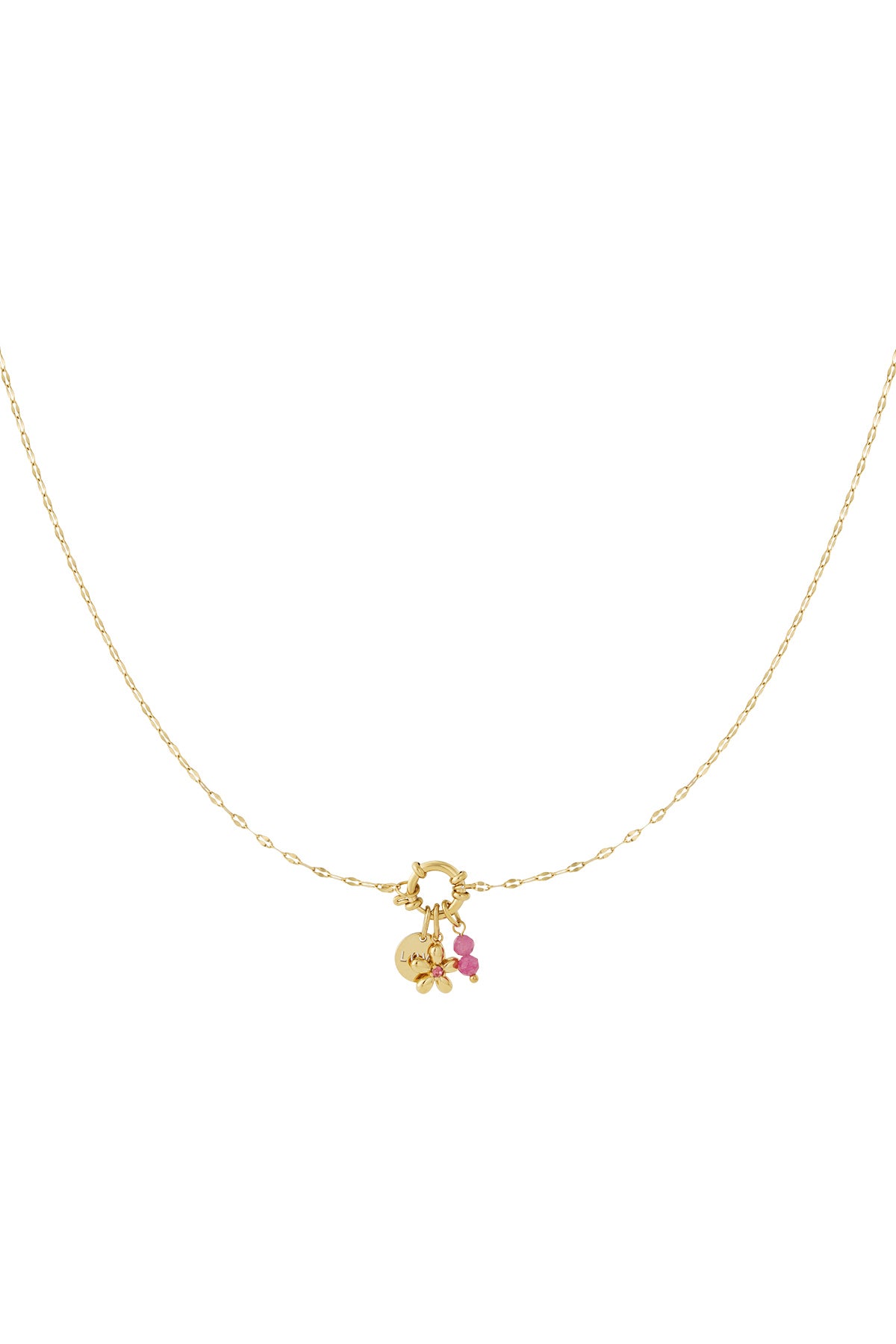 Collana fai da te con fiori rossi