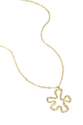 Collana con ciondolo a forma di fiore pendente