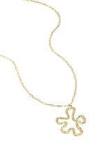 Collana con ciondolo a forma di fiore pendente