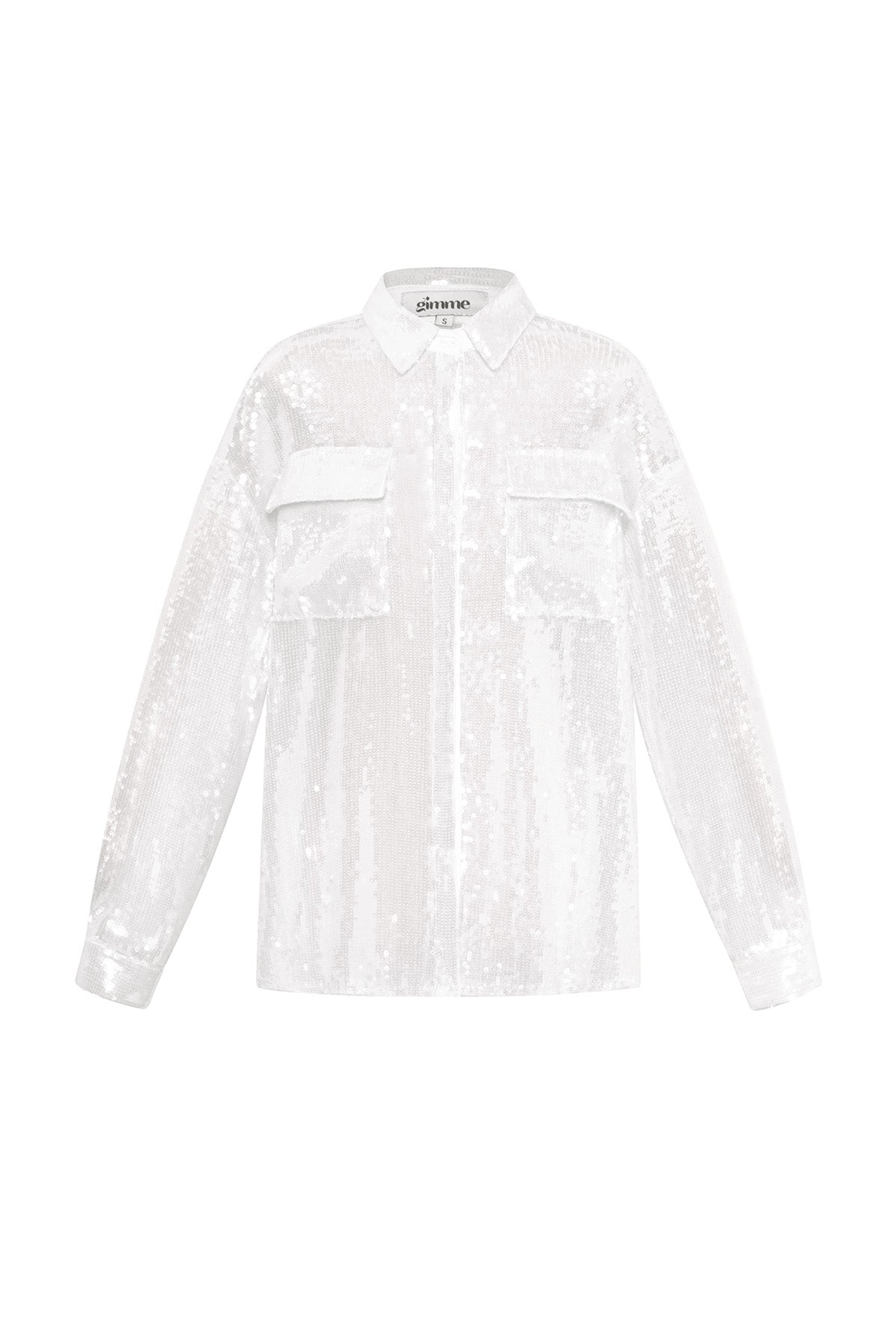 Camicia Donna in Fibra di Poliestere Tessuta Elegante Colore Puro Primavera/Estate