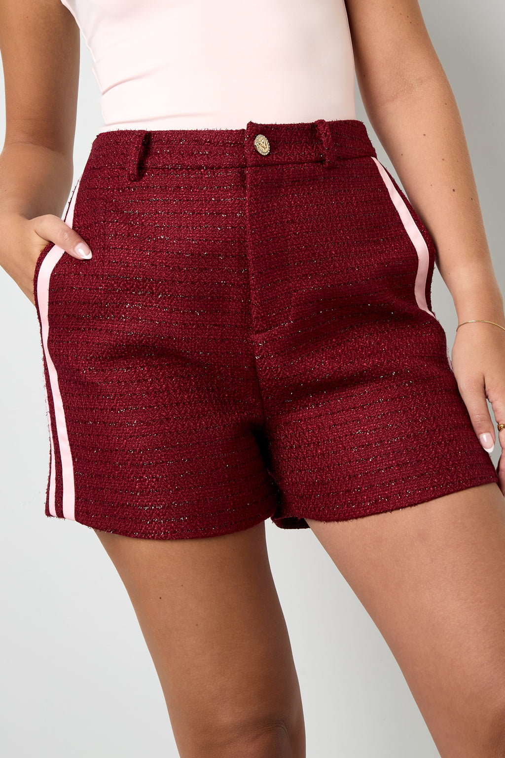 Shorts Donna Tessuto Poliestere Eleganti a quadri Autunno/Inverno