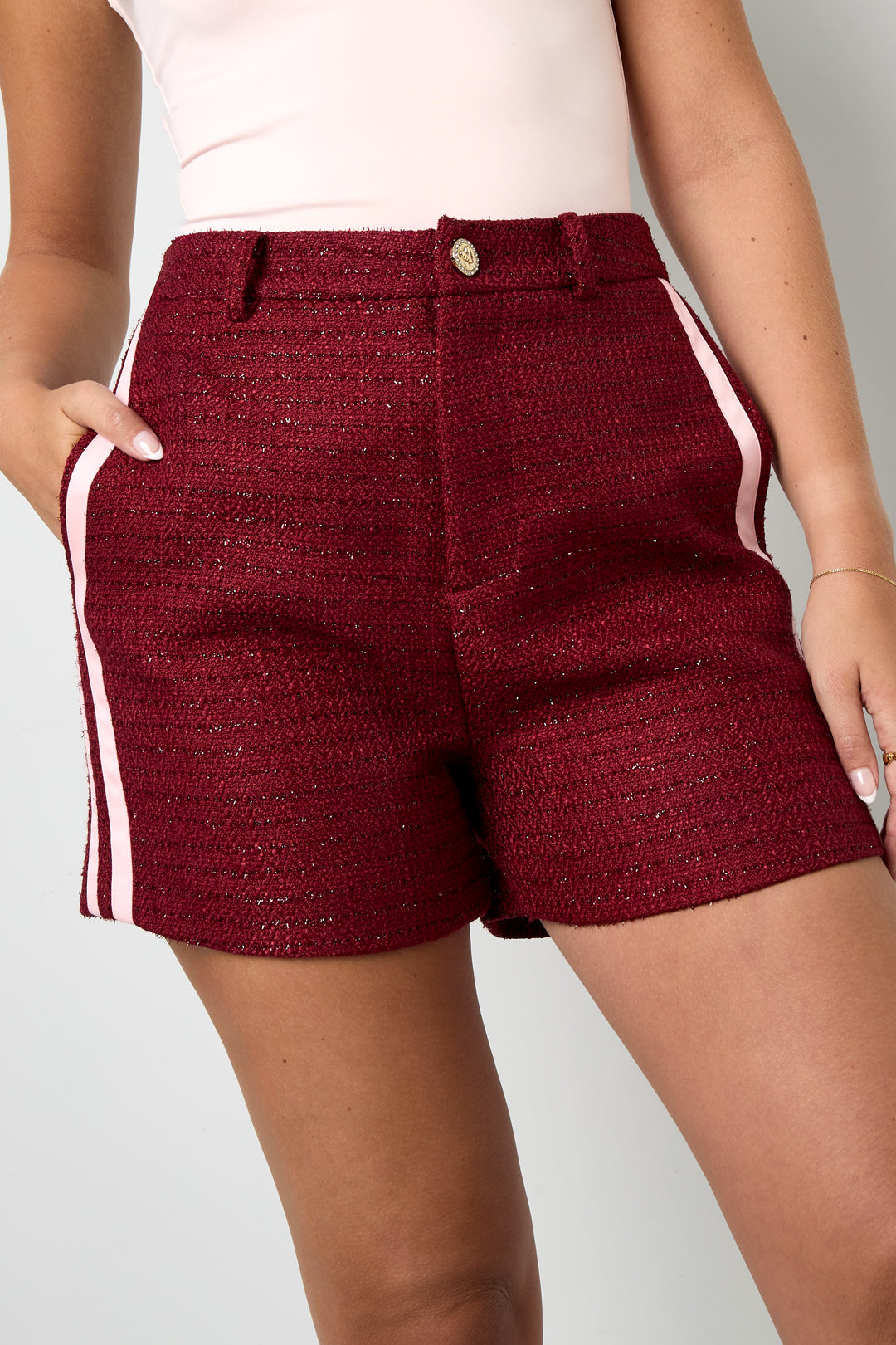 Shorts Donna Tessuto Poliestere Eleganti a quadri Autunno/Inverno
