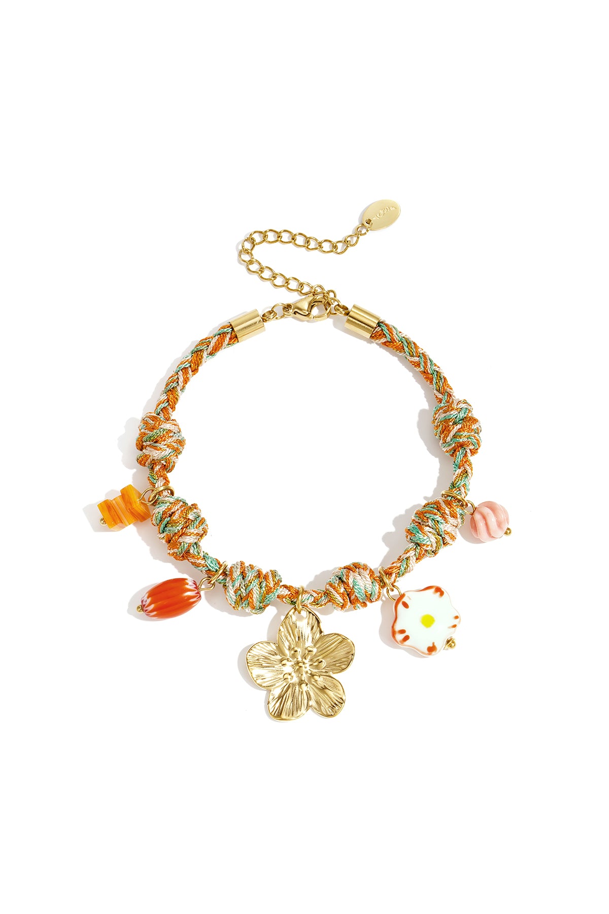 Braccialetti con ciondoli in corda, serie Heart Sweet Daily Romantic, gioielli da donna