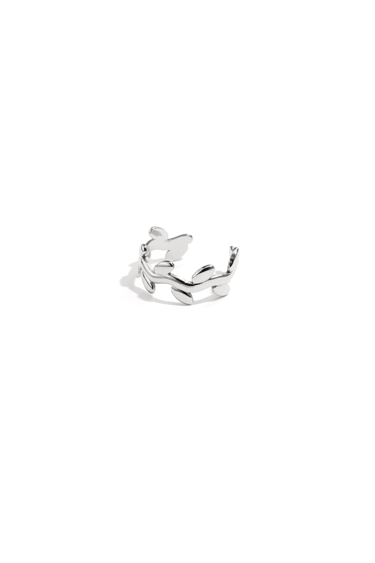 Earcuff a forma di alloro Gold Stainless Steel