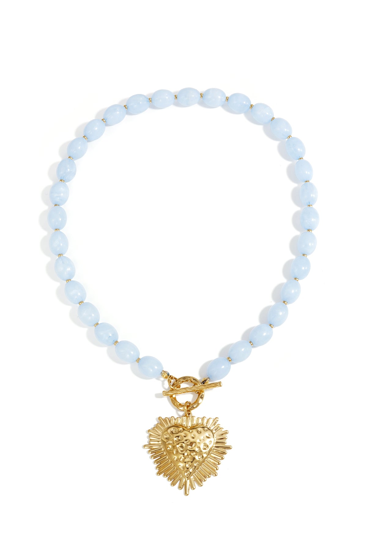 Collana di perline con ciondolo di chiusura frontale