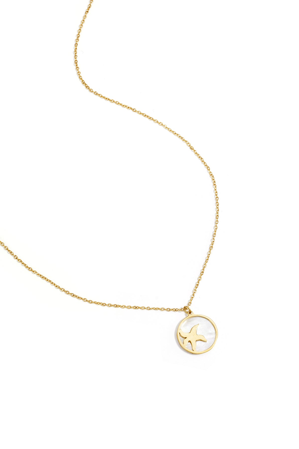 Collana con stella marina in cerchio