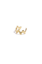Earcuff a forma di alloro Gold Stainless Steel