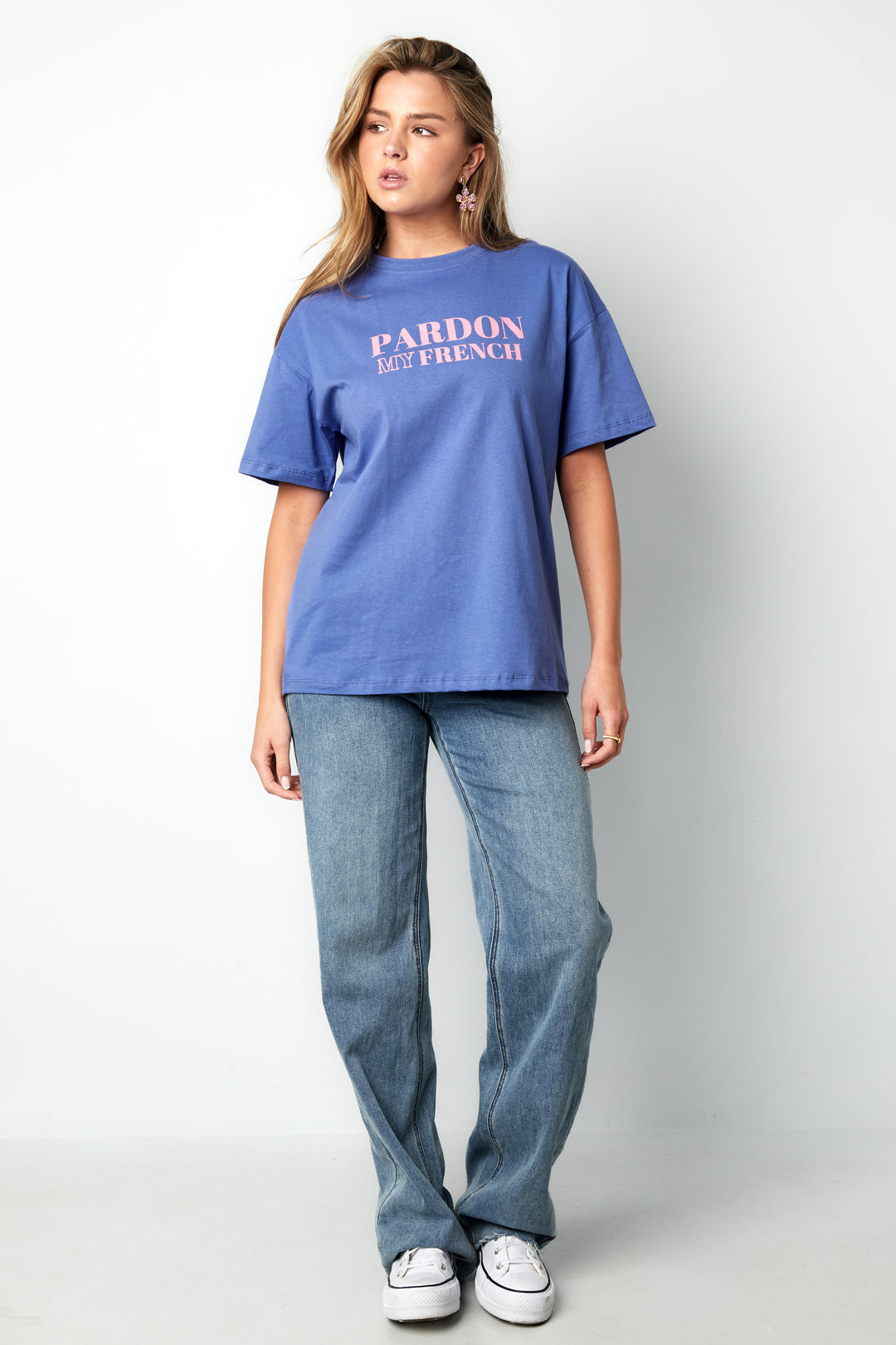 Cotton Maglietta Donna Casual Letters